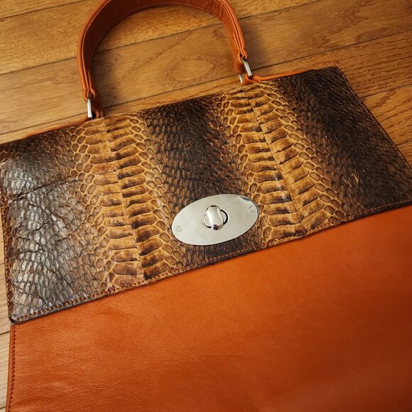 Veari Genuine Leather Python Purse - Picture 2 of 8